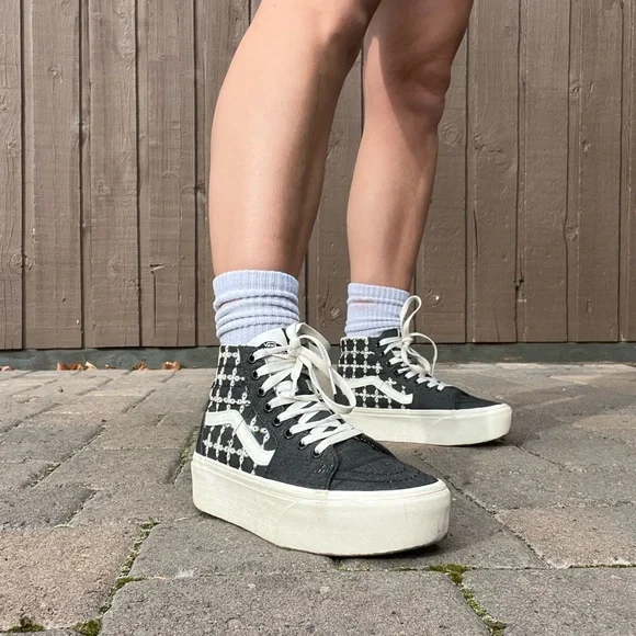 Vans Sk8 Hi Platform Sneakers Checkerboard Skate Shoes Women’s 6.5 - Picture 1 of 7